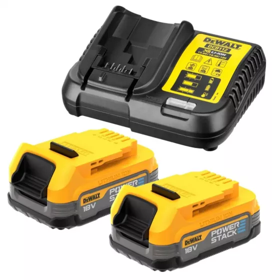 Pack 2 Batteries Powerstack XR 18V 1.7Ah Li-Ion + Chargeur DEWALT - DCB115E2-QW 6 Pack 2 Batteries Powerstack XR 18V 1.7Ah Li-Ion + Chargeur DEWALT - DCB115E2-QW – Image 4